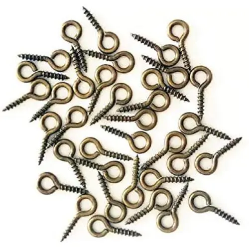 IDEALSV Small Screw Eyes Pin Hook Eyelets Screw Threaded Key Chain Hooks 12 x 5mm Mini Screw Eyes Pin Hoop for Jewelry Making Bronze 300 Pack IDEALSV Small Screw Eyes Pin Hook Eyelets Screw Threaded Key Chain Hooks 12 x 5mm Mini Screw Eyes Pin Hoop for Jewelry Making Bronze 300 Pack