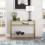 Henn&Hart Console Table, 42'', Gold Henn&Hart Console Table, 42'', Gold