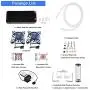 Computer Cooling Kit,DIY 240mm Cooler CPU/GPU Block Pump Reservoir LED Fan Heat Sink Compputer Water Cooling Kit Improve Heat Dissipation Experience Protect CPU