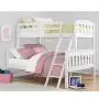 Dorel Living Airlie Solid Wood Bunk Beds Twin Over Full with Ladder and Guard Rail, White Dorel Living Airlie Solid Wood Bunk Beds Twin Over Full with Ladder and Guard Rail, White