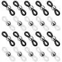 Jdesun 20 Pieces Eyeglass Chain Ends,Adjustable Metal Silver Bead Rubber Ends Connectors for Eye Glasses Holder Necklace Chain Jdesun 20 Pieces Eyeglass Chain Ends,Adjustable Metal Silver Bead Rubber Ends Connectors for Eye Glasses Holder Necklace Chain