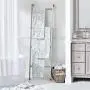 mDesign Metal Free Standing Leaning Decorative Bath Towel Bar Storage Ladder - Holds Towels, Blankets, Throw Blankets, Quilts - 4 Levels - Satin mDesign Metal Free Standing Leaning Decorative Bath Towel Bar Storage Ladder - Holds Towels, Blankets, Throw Blankets, Quilts - 4 Levels - Satin