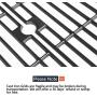 Hongso Cast Iron Cooking Grid Grates Replacement Parts for Brinkmann 810-3820-S, 810-3821-F, 810-3821-S, Dyna-Glo DGP350NP and Master Forge MFA350CNP Gas Grill Models, 17 5/8 Inch, Set of 2 (PCG222)