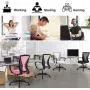 Office Chair Ergonomic Desk Chair Mesh Computer Chair with Lumbar Support Armrest Mid Back Rolling Swivel Task Adjustable Chair for Women Adults, Grey Office Chair Ergonomic Desk Chair Mesh Computer Chair with Lumbar Support Armrest Mid Back Rolling Swivel Task Adjustable Chair for Women Adults, Grey