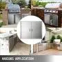Mophorn BBQ Double Access Door 31W x 24H Inch, BBQ Door Stainless Steel Wall Construction Vertical, Outdoor Kitchen Door for BBQ Island, Grilling Station, Outside Cabinet Mophorn BBQ Double Access Door 31W x 24H Inch, BBQ Door Stainless Steel Wall Construction Vertical, Outdoor Kitchen Door for BBQ Island, Grilling Station, Outside Cabinet