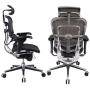 Ergohuman High Back Swivel Chair with Headrest, Black Mesh & Chrome Base