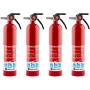 First Alert HOME1 Rechargeable Home Fire Extinguisher 4-Pack, Red | UL Rated 1-A:10-B:C | All-Metal Fire Extinguisher with Pull Pin & Safety Seal | U.S. Coast Guard Approved for Marine Use