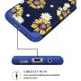 Fingic S7 Case,Galaxy S7 Cases for Women,Shinny Glitter Bling Floral Flower Sunflower Pattern Design Case with Rubber Hard PC Cover for Samsung Galaxy S7 2016 Release,Blue