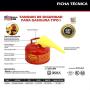 Eagle UI-20-FS Red Galvanized Steel Type 1 Gasoline Safety Can with Funnel, 2 gallon Capacity, 9.5'' Height, 11.25'' Diameter