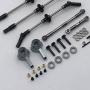 F Fityle Metal Gear Upgrade Bridge Axle Kits for WPL B14 B24 B-24 B16 B36 Q60 1:16 Scale RC Crawler Car Parts Front Rear Axle Pull Rods Bearing Accs