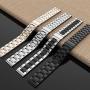 DAIKA Metal Bands Compatible with Fitbit Sense/Versa 3, Solid Stainless Steel Strap Replacement Wristband Business Bracelet Accessories with Metal Buckle Clasp for Sense/Versa 3 Smartwatch