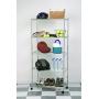 Seville Classics 5-Tier Steel Wire Shelving with Wheels, 30'' W x 14'' D x 60'' H, Plated Steel