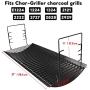 Uniflasy 27 Inches Ash Pan/Drip Pan for Chargriller 1224, 1324, 2121, 2222, 2727, 2828, 2929 Charcoal Grills, Charbroil 17302056 Grill Grates Replacement Part with 2pcs Fire Grate Hanger