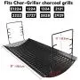 Uniflasy 27 Inches Ash Pan/Drip Pan for Chargriller 1224, 1324, 2121, 2222, 2727, 2828, 2929 Charcoal Grills, Charbroil 17302056 Grill Grates Replacement Part with 2pcs Fire Grate Hanger