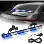 First Responder Blue White Emergency Strobe Lights For Firefighters Police Fire Vehicles LED Warning Light Bra 6 Block 27 Inch 13 Flash Patterns With Cigar Lighter Safety for Rear Window First Responder Blue White Emergency Strobe Lights For Firefighters Police Fire Vehicles LED Warning Light Bra 6 Block 27 Inch 13 Flash Patterns With Cigar Lighter Safety for Rear Window