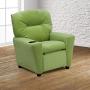 Flash Furniture Contemporary Avocado Microfiber Kids Recliner with Cup Holder