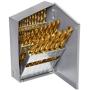 Chicago Latrobe 69870 2550 Series Cobalt Steel Jobber Length Drill Bit Set With Metal Case, TiN Coated, 135 Degree Split Point, Inch, 29-piece, 1/16'' - 1/2'' in 1/64'' increments