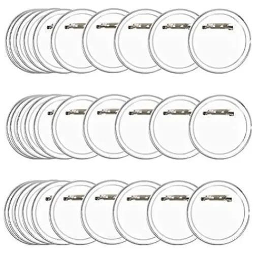 BUYGOO 30Pcs 2.4 inch Acrylic Design Button Badge Clear Button Pin Badges Kit for DIY Crafts and Childrens Paper Craft Activities and More