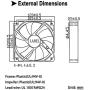 2-Pack 120mm Fan DC 12V Computer Fan 120mm x120mm x 25mm 2-Pin High Performance Cooling Fan 1500RPM