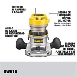 DEWALT Router, Fixed Base, 1-3/4-HP (DW616)