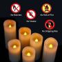 HANZIM Flameless Candles Battery Operated Candles 4'' 5'' 6'' 7'' 8'' 9'' Set of 9 Ivory Real Wax Pillar LED Candles with 10-Key Remote and Cycling 24 Hours Timer (Ivory 9 Pack)