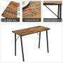 Writing Computer Desk Modern Simple Study Table Kids Desk Small Industrial Home Office Wood Work Desk with Metal Legs Tiny Desk for Bedroom, 39.4 x 18.9 x 29.1 inch Vintage Brown