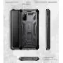 Poetic Spartan Series Designed for Samsung Galaxy S20 Case, Full-Body Rugged Dual-Layer Metallic Color Accent Premium Leather Texture Shockproof Protective Cover with Kickstand, Metallic Gun Metal