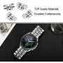 TRUMiRR Band for Galaxy Watch 3 45mm Men, 22mm Solid Metal Stainless Steel Watchband Butterfly Buckle Strap Wristband for Samsung Galaxy Watch3 45mm / Galaxy Watch 46mm / Gear S3 Smartwatch