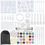 NANAPLUMS 159Pcs DIY Jewelry Resin Casting Molds and Tools Full Kit, Silicone Molds for DIY Jewelry Pendant Craft Making Set Contains Resin Molds, Glitter Powder, Glitter Sequins and Tools NANAPLUMS 159Pcs DIY Jewelry Resin Casting Molds and Tools Full Kit, Silicone Molds for DIY Jewelry Pendant Craft Making Set Contains Resin Molds, Glitter Powder, Glitter Sequins and Tools