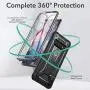YOUMAKER Case for Galaxy S10, Kickstand Case with Built-in Screen Protector Heavy Duty Protection Shockproof Full Body Slim Fit Cover for Samsung Galaxy S10 6.1 inch - Black