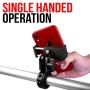 All Metal Motorcycle Phone Holder for 1.5 Inch Diameter Handlebars - Tackform [Enduro Series] - ALL METAL CONSTRUCTION