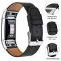 Meliya Leather Bands Compatible with Fitbit Charge 2 Bands for Women and Men, Adjustable Soft Leather Wristband with Metal Clasp for Fitbit Charge 2 (for 5.5''-8.1'' Wrists, Black) Meliya Leather Bands Compatible with Fitbit Charge 2 Bands for Women and Men, Adjustable Soft Leather Wristband with Metal Clasp for Fitbit Charge 2 (for 5.5''-8.1'' Wrists, Black)