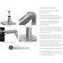 Humanscale M8.1 Adjustable Monitor Arm with Two Piece Clamp Mount and Base - Polished Aluminum M81CMWBTB