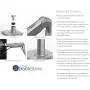 Humanscale M8.1 Adjustable Monitor Arm with Two Piece Clamp Mount and Base - Polished Aluminum M81CMWBTB Humanscale M8.1 Adjustable Monitor Arm with Two Piece Clamp Mount and Base - Polished Aluminum M81CMWBTB