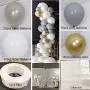 Gray DIY Balloon Garland Arch Kit 16ft Long with Matte Grey- White and Metallic Chrome Golden Latex Balloons for Wedding, Boy Baby Shower, Graduation, Anniversary Party Decorations Gray DIY Balloon Garland Arch Kit 16ft Long with Matte Grey- White and Metallic Chrome Golden Latex Balloons for Wedding, Boy Baby Shower, Graduation, Anniversary Party Decorations