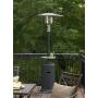 Hiland HLDS01-WCBT 48,000 BTU Propane Patio Heater w/Wheels and Table, Large, Hammered Silver