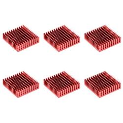 uxcell Electronic Radiators Heatsink for Stepper Motor,3D Printer 40x40x11mm Red 6pcs