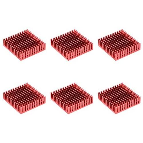 uxcell Electronic Radiators Heatsink for Stepper Motor,3D Printer 40x40x11mm Red 6pcs