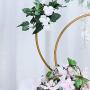 Efavormart 24'' | 16'' Gold Double Metal Hoop Wedding Centerpiece, Flower Stand