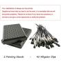 MAY.T Model Painting Alligator Clip Sticks 40PCS with Stand Base 2PCS for Airbrush Hobby Model Parts