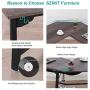 SZXKT L Shaped Desk Home Office Corner Desk Computer Table Sturdy Gaming Desk Writing Desk Workstation(Walnut)