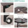 SZXKT L Shaped Desk Home Office Corner Desk Computer Table Sturdy Gaming Desk Writing Desk Workstation(Walnut)