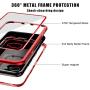 iPhone 8 Plus Case,iPhone 7 Plus Case, ZHIKE Magnetic Adsorption Case Metal Frame Tempered Glass Back with Built-in Magnet Cover for Apple iPhone 7Plus/8 Plus (Red, iPhone 7 Plus/8 Plus)