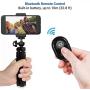 MAEXUS Camera Flexible Tripod, Phone Tripod with Bluetooth Remote and Universal Clip, 360° Adjustable Mini Travel Tripod Portable Camera Stand Holder for Android Selfie SLR Sports Camera