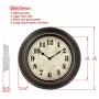 45Min 18-Inch Retro Wall Clock, Silent Non-Ticking Round Home Decor Wall Clock with Arabic Numerals