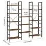 Homfa Triple Wide 5-Tier Bookcase, Large Etagere Bookshelf Industrial Open Storage Display Shelves Organizer, 68.5L x 11.8W x 68.1H Inches Solid Wood Book Shelf with Metal Frames for Home Office Homfa Triple Wide 5-Tier Bookcase, Large Etagere Bookshelf Industrial Open Storage Display Shelves Organizer, 68.5L x 11.8W x 68.1H Inches Solid Wood Book Shelf with Metal Frames for Home Office