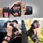 USA GEAR Professional Camera Grip Hand Strap with Floral Neoprene Design and Metal Plate - Compatible with Canon , Fujifilm , Nikon , Sony and more DSLR , Mirrorless , Point & Shoot Cameras