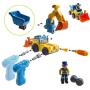 WolVol 3-in-1 Construction Bulldozer Dump Excavator Take-A-Part Truck Toy with Drill and Tools, Lights and Music, Bump and Go Action