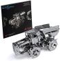 Model Car Kit - 3d model kit Hot Tractor - Metal Moving Wind-Up Car Model | 3d Puzzle for Adults - Steampunk Metal DIY Kit | Beautiful Metal Model Car Collectible | DIY Construction Set of a Shiny Tra