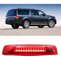 LED 3rd Third High Mount Brake Lights Stop Lamp for 2003-2016 Ford Expedition/Lincoln Navigator (Red Lens)